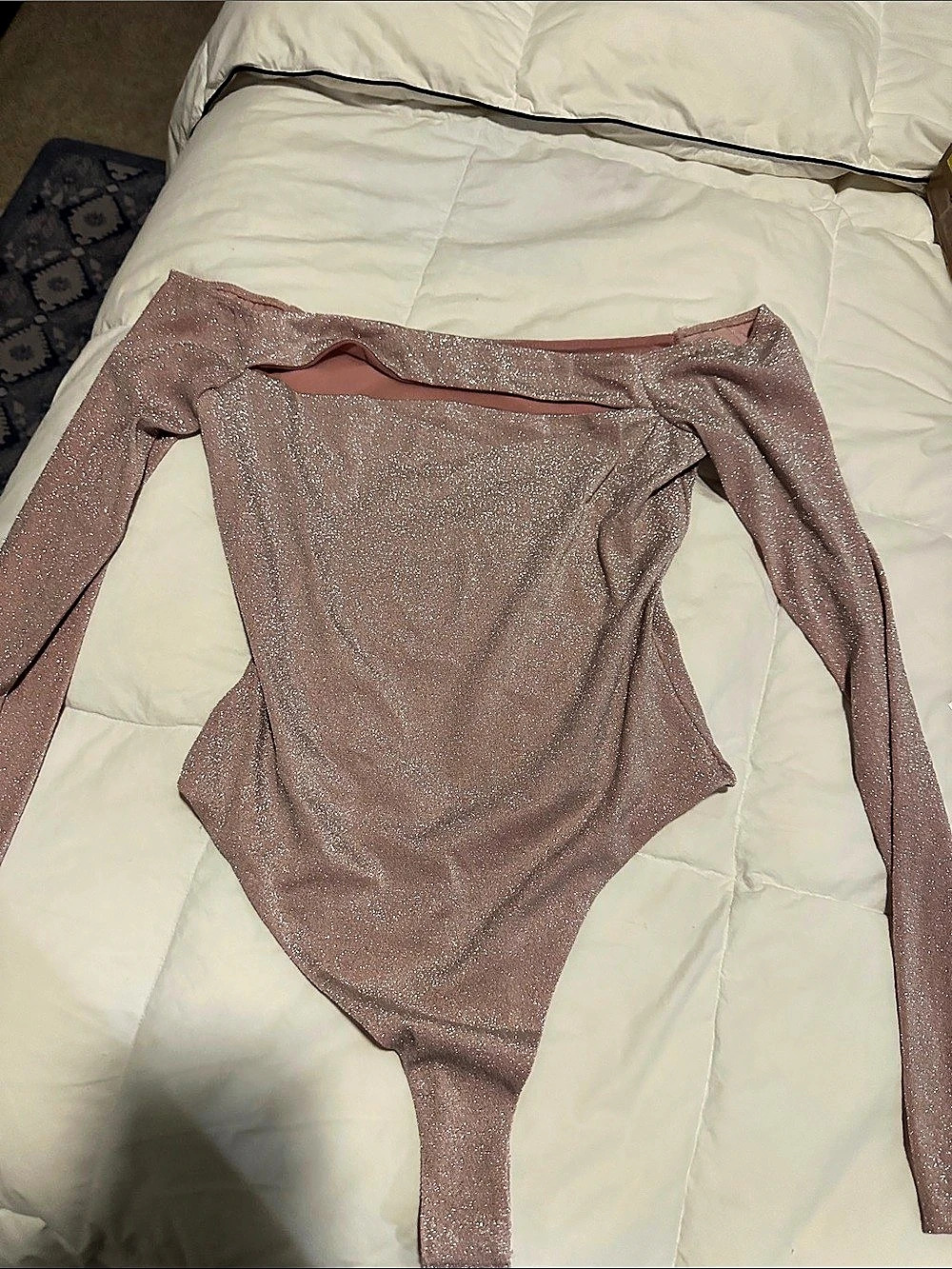 Naked Wardrobe Sparkly One-Piece in Pink NWT